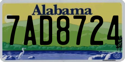 AL license plate 7AD8724