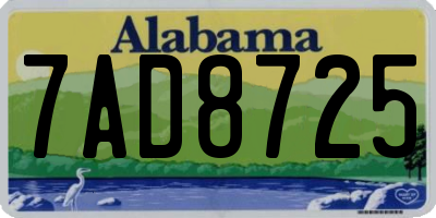 AL license plate 7AD8725