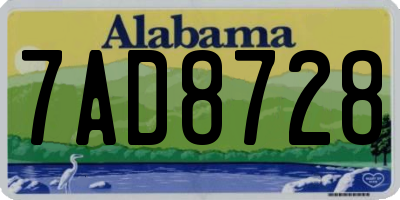 AL license plate 7AD8728