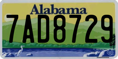 AL license plate 7AD8729