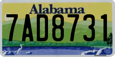 AL license plate 7AD8731