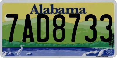 AL license plate 7AD8733