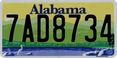 AL license plate 7AD8734