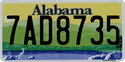 AL license plate 7AD8735