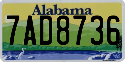 AL license plate 7AD8736