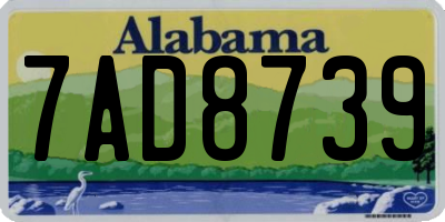 AL license plate 7AD8739