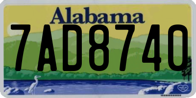 AL license plate 7AD8740