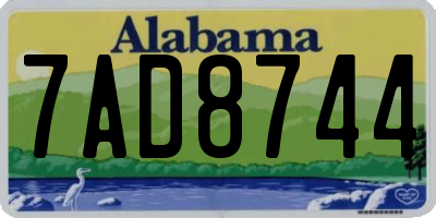AL license plate 7AD8744