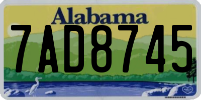 AL license plate 7AD8745
