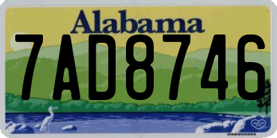 AL license plate 7AD8746