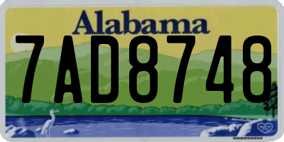 AL license plate 7AD8748