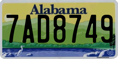 AL license plate 7AD8749