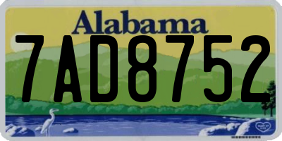 AL license plate 7AD8752