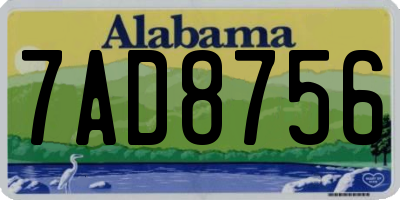 AL license plate 7AD8756