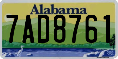 AL license plate 7AD8761