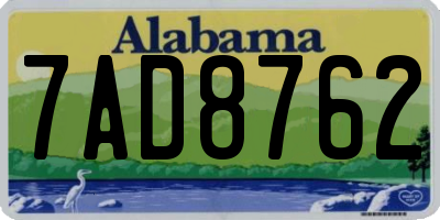 AL license plate 7AD8762