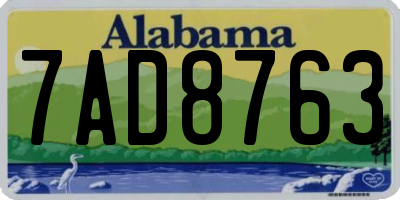 AL license plate 7AD8763