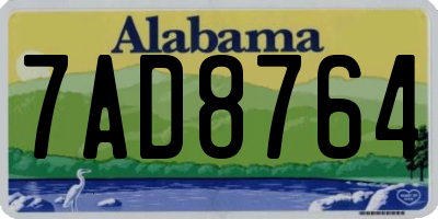 AL license plate 7AD8764