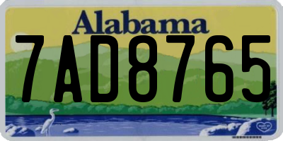 AL license plate 7AD8765