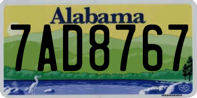 AL license plate 7AD8767