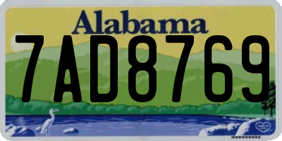 AL license plate 7AD8769