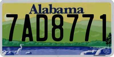 AL license plate 7AD8771
