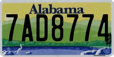 AL license plate 7AD8774