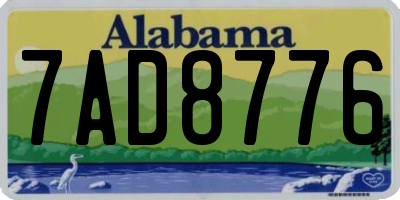 AL license plate 7AD8776