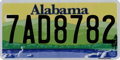 AL license plate 7AD8782