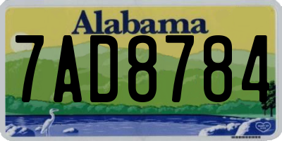 AL license plate 7AD8784