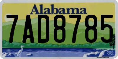 AL license plate 7AD8785