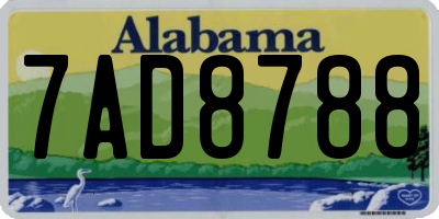 AL license plate 7AD8788
