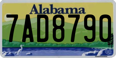 AL license plate 7AD8790