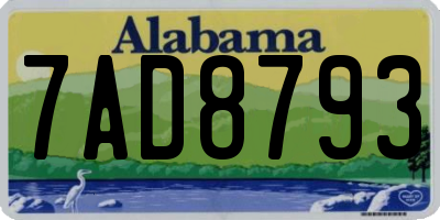 AL license plate 7AD8793