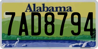 AL license plate 7AD8794