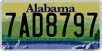 AL license plate 7AD8797