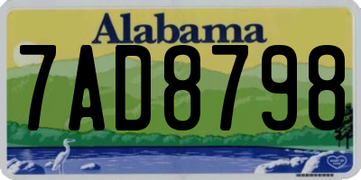 AL license plate 7AD8798
