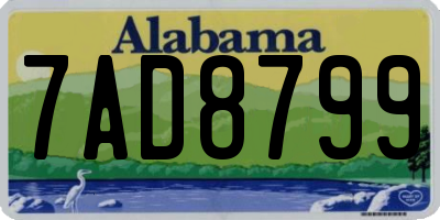 AL license plate 7AD8799