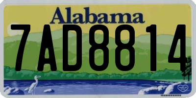 AL license plate 7AD8814
