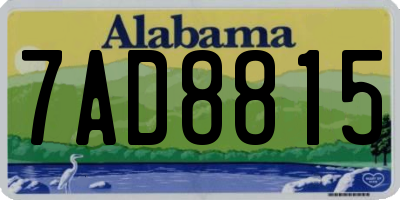AL license plate 7AD8815