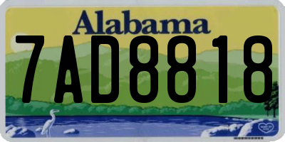 AL license plate 7AD8818