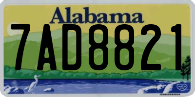 AL license plate 7AD8821