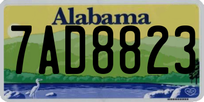 AL license plate 7AD8823