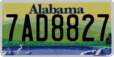 AL license plate 7AD8827