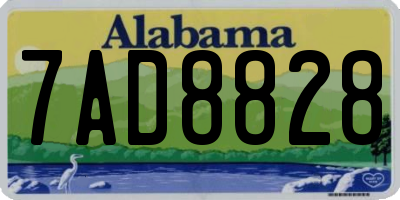AL license plate 7AD8828