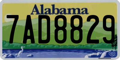 AL license plate 7AD8829