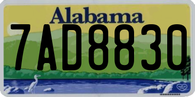 AL license plate 7AD8830