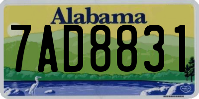 AL license plate 7AD8831
