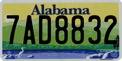 AL license plate 7AD8832