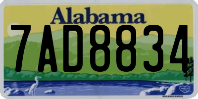 AL license plate 7AD8834